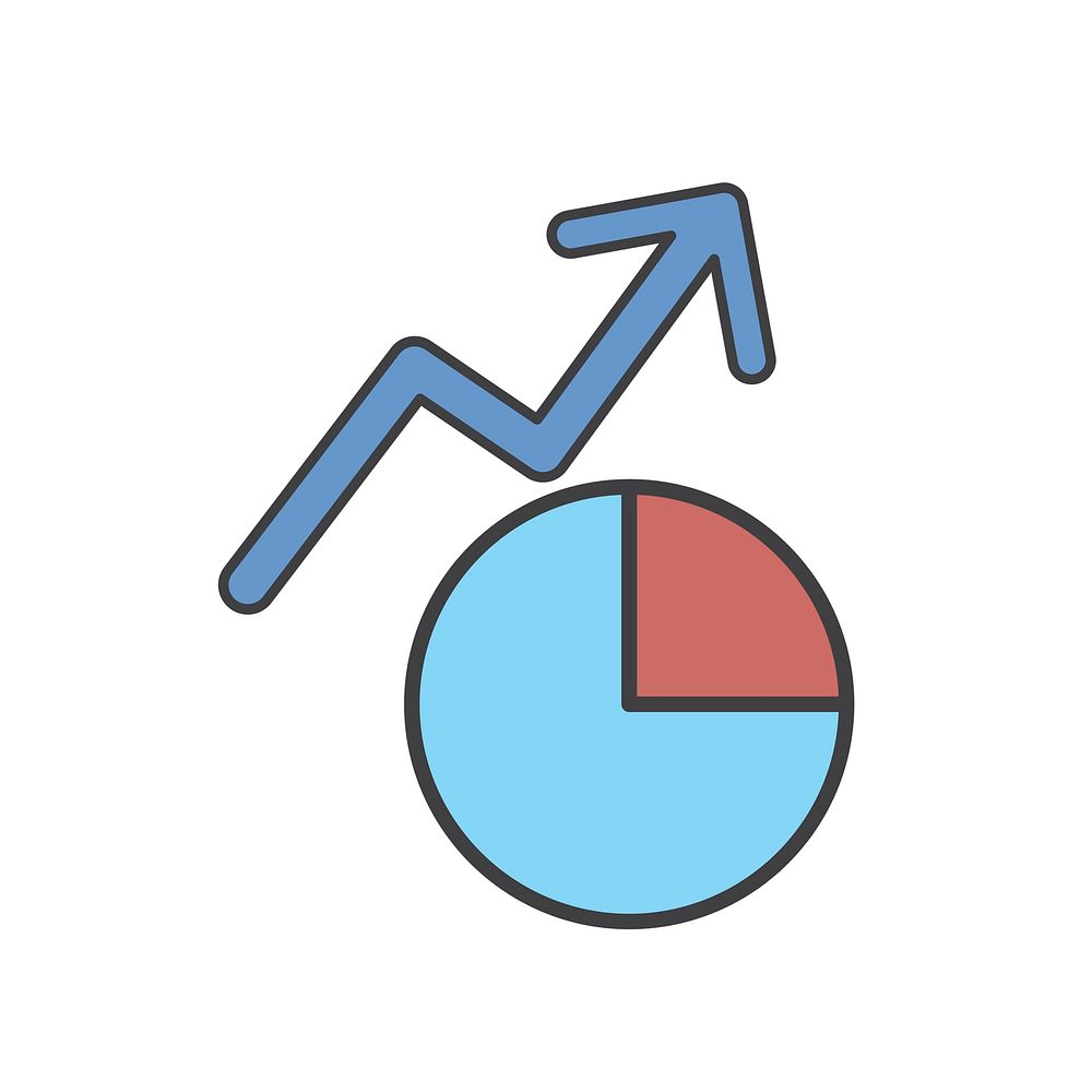 Illustration of growth graph icon