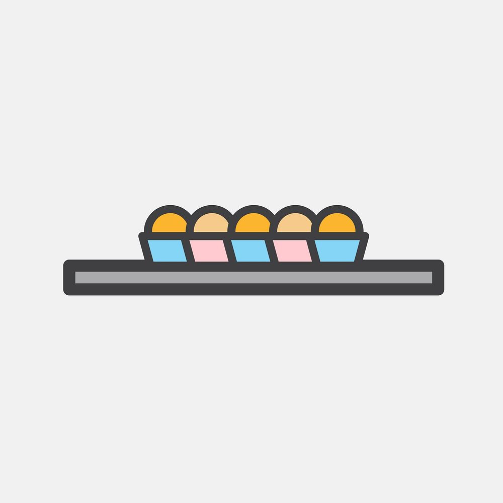 Illustration of baked products vector