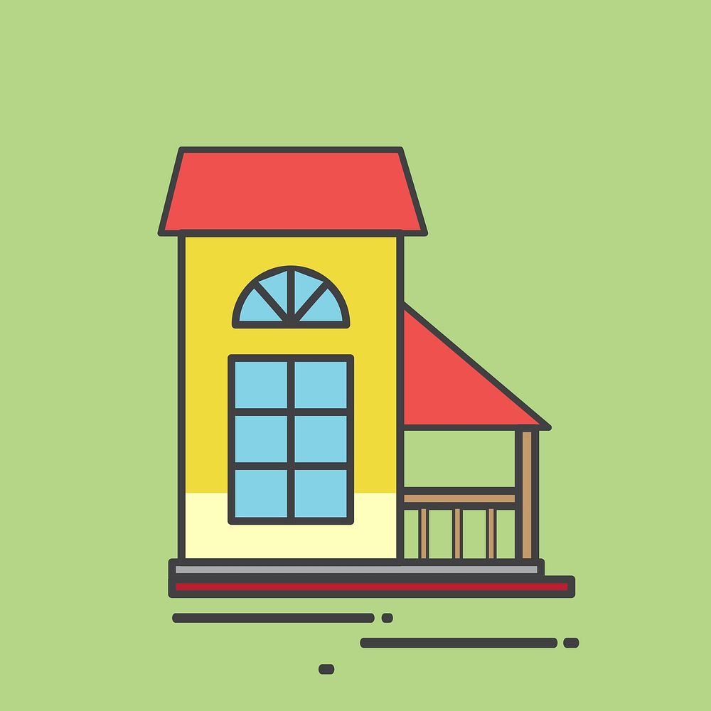 Illustration of a cute house