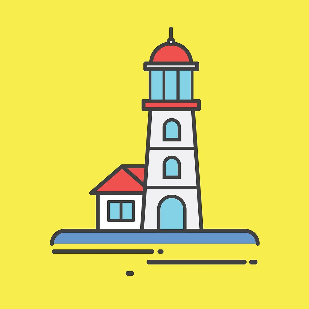 Illustration of a lighthouse tower