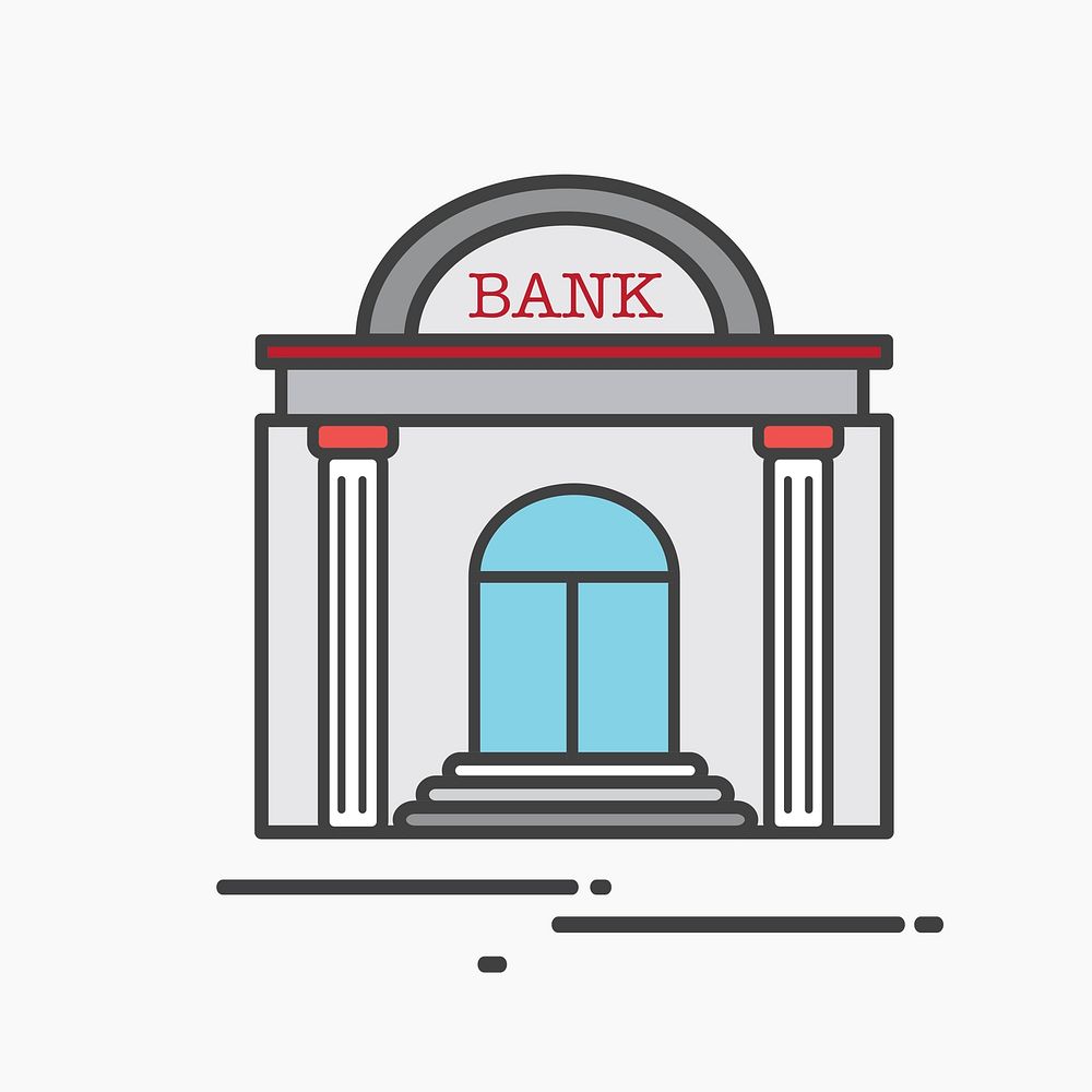 Illustration of a big bank