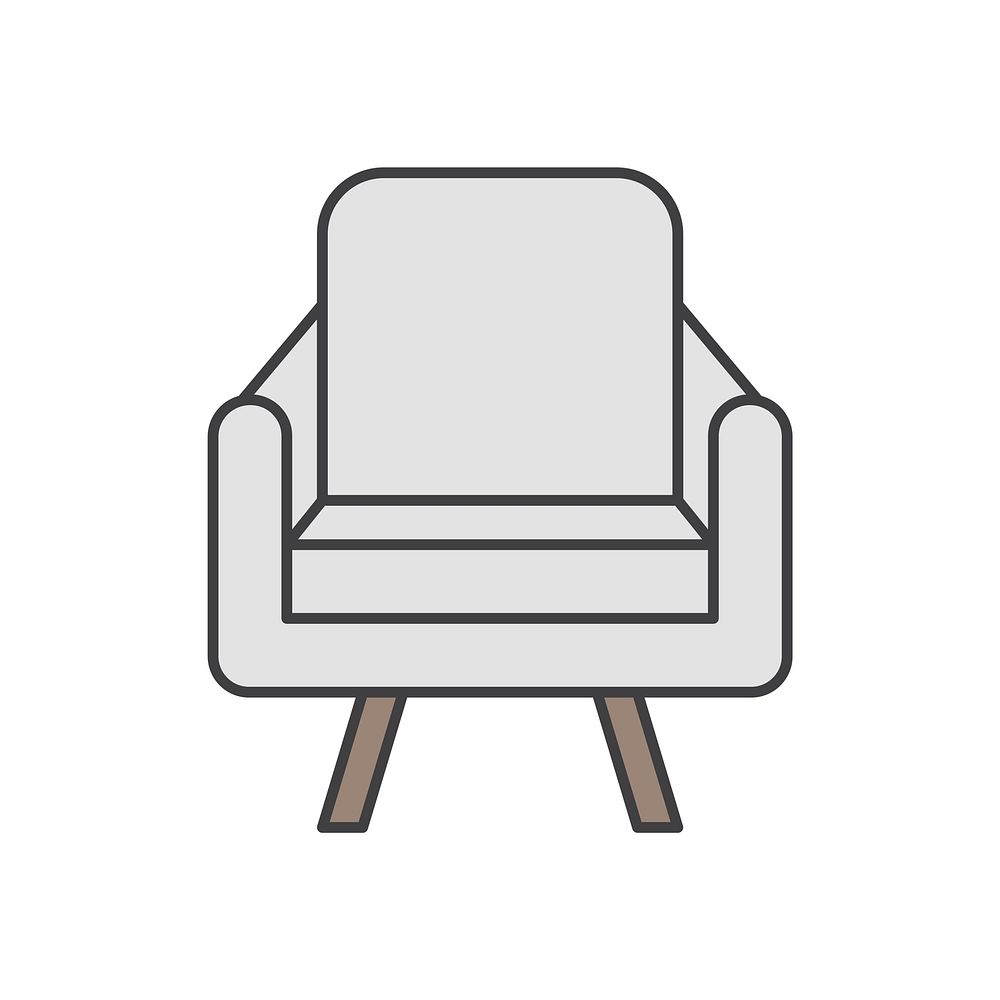 Simple illustration of an arm chair