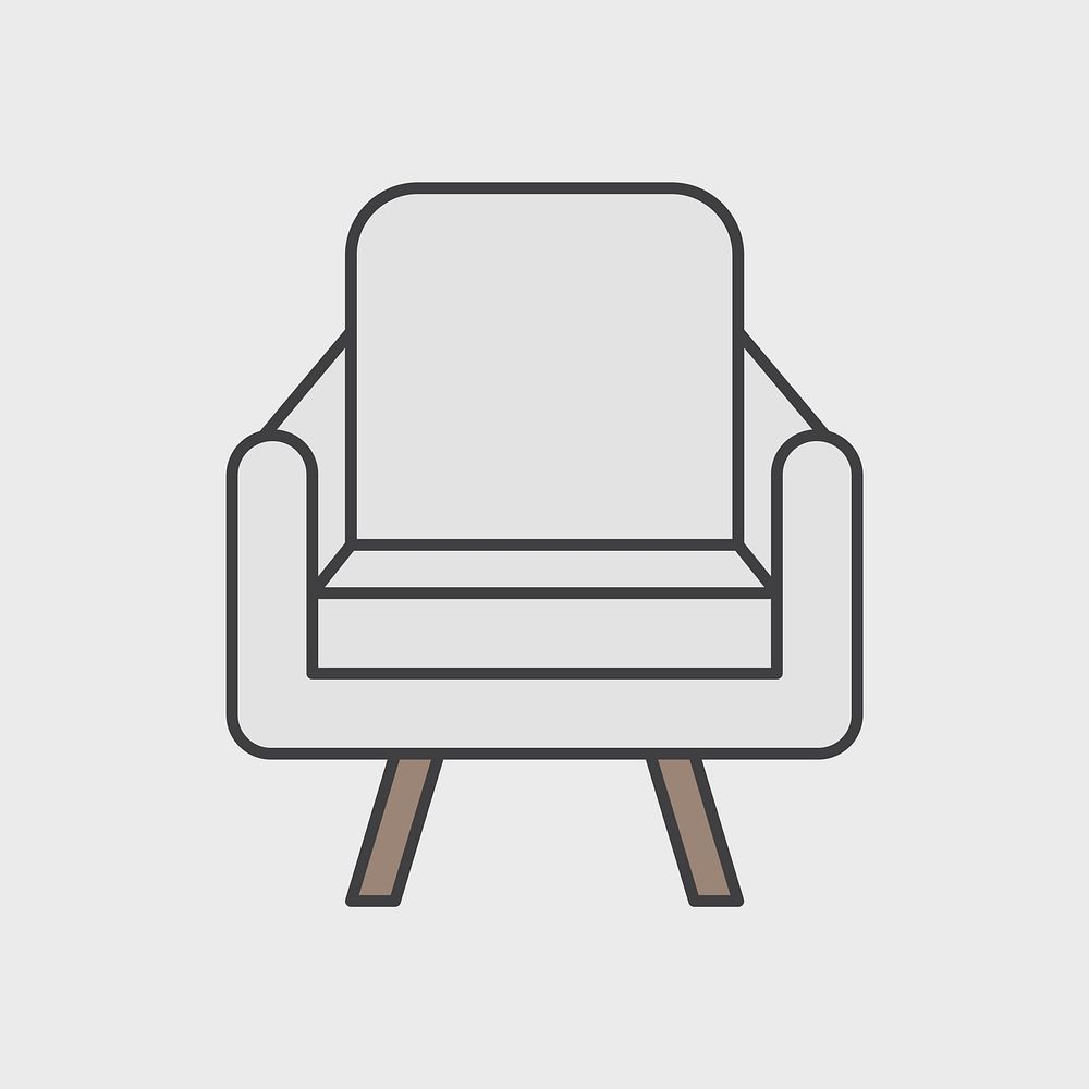 Simple illustration of an arm chair