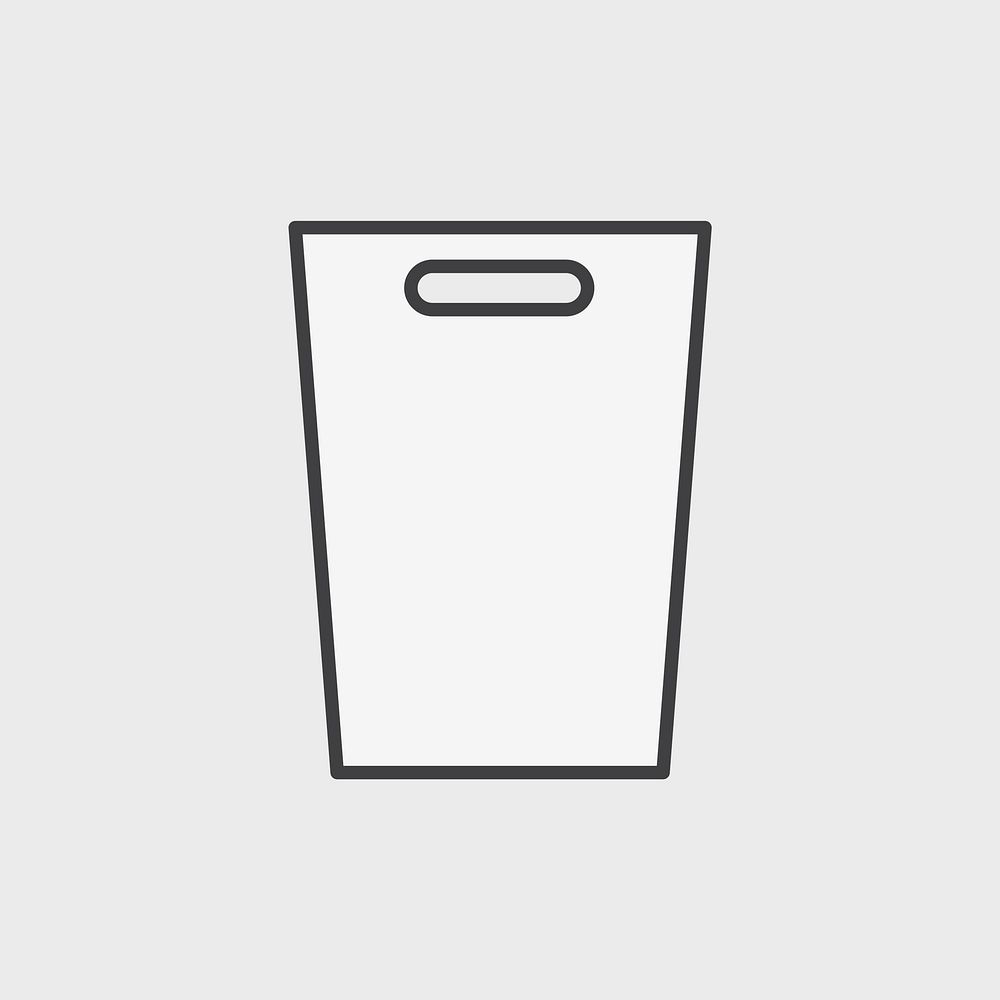 Illustration of trash bin icon