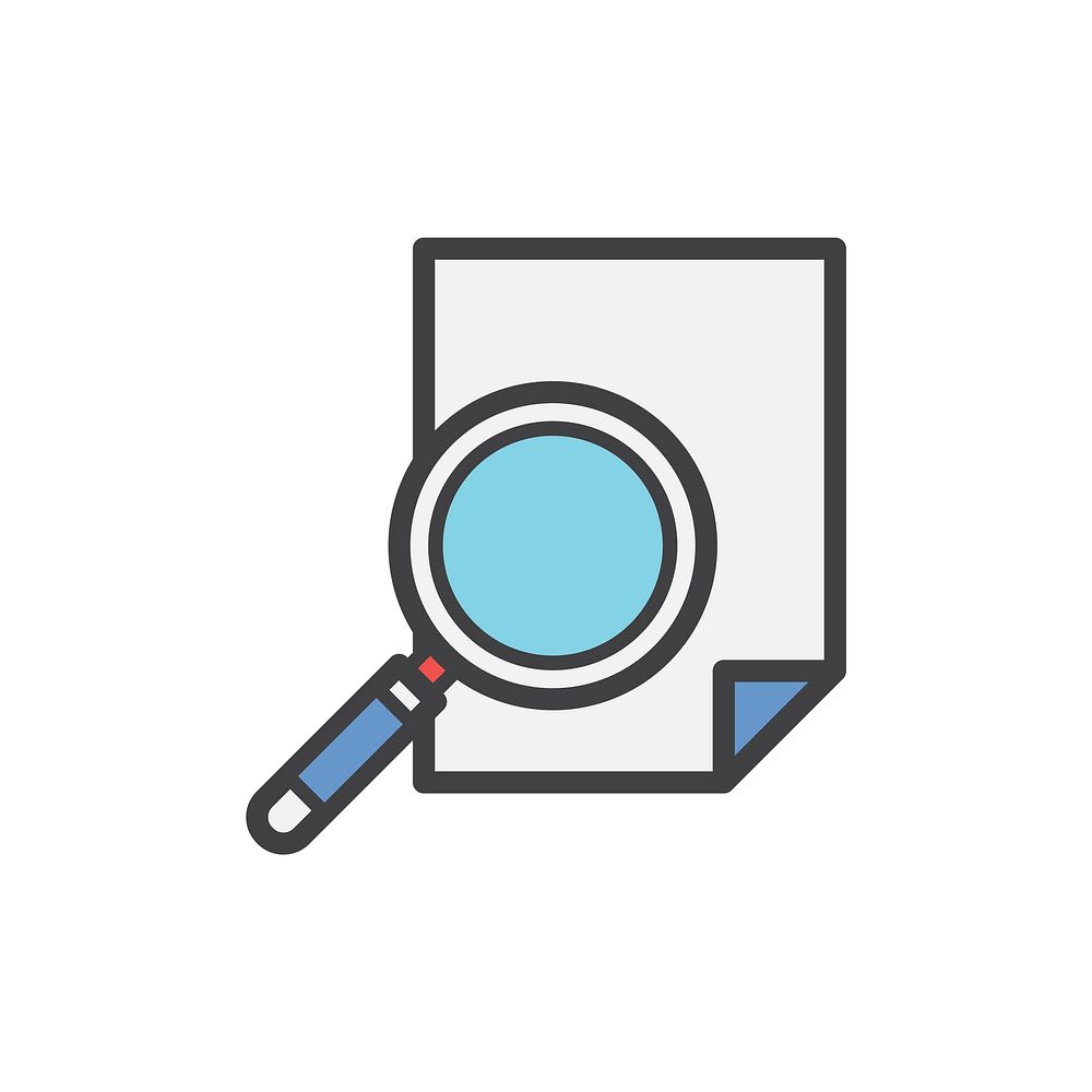 Illustration of magnifying glass icon