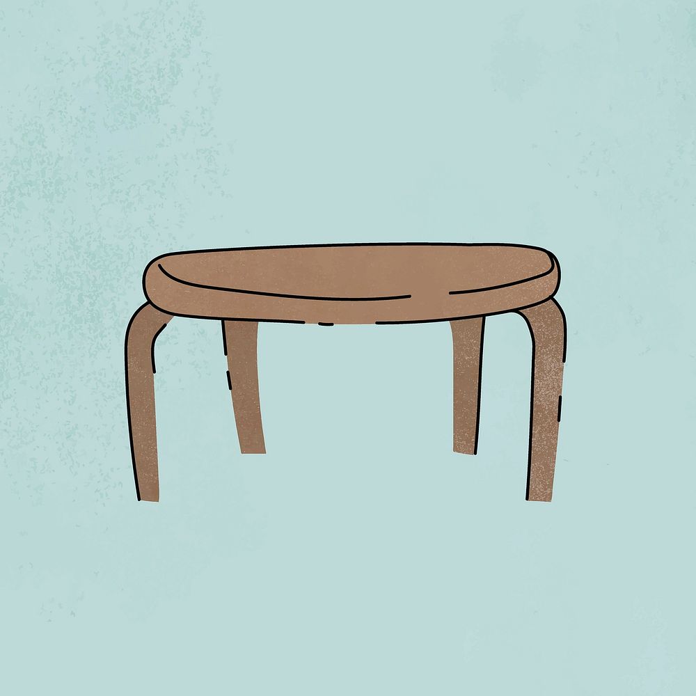 Brow sofa table clipart, furniture & home decor illustration