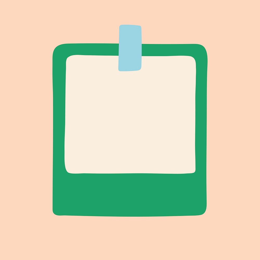 Instant photo frame sticker, yellow | Premium Vector - rawpixel