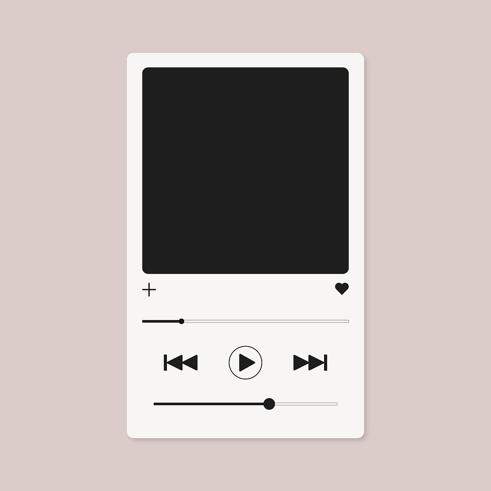 Audio player screen frame, copy space design psd