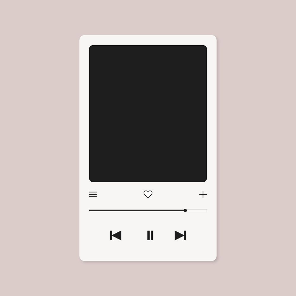 MP3 player frame, blank space design psd