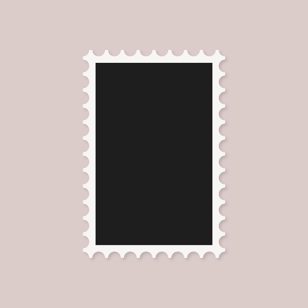 Empty stamp frame, copy space design psd
