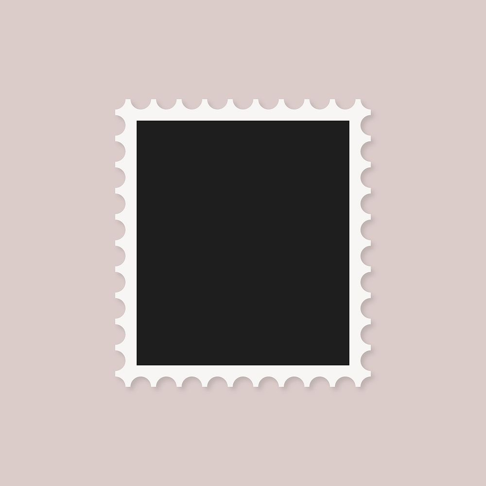 Blank stamp frame, black and white design