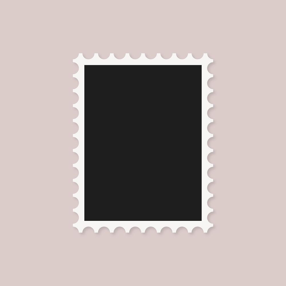 Rectangular stamp frame, copy space design vector