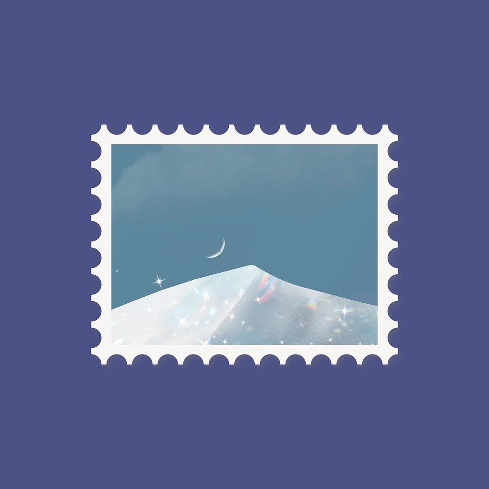 Blue sky stamp frame, cute design
