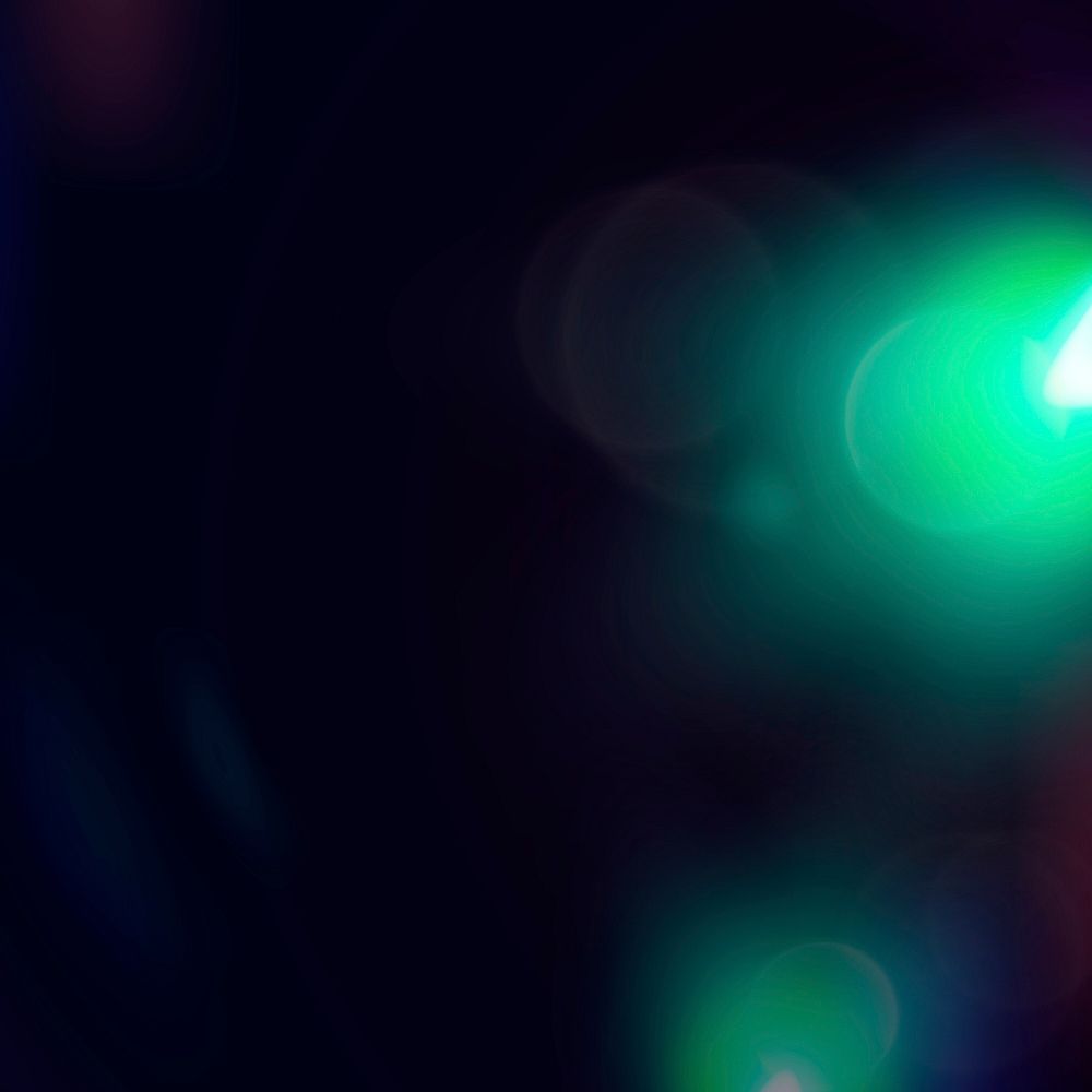Black background, abstract green light design