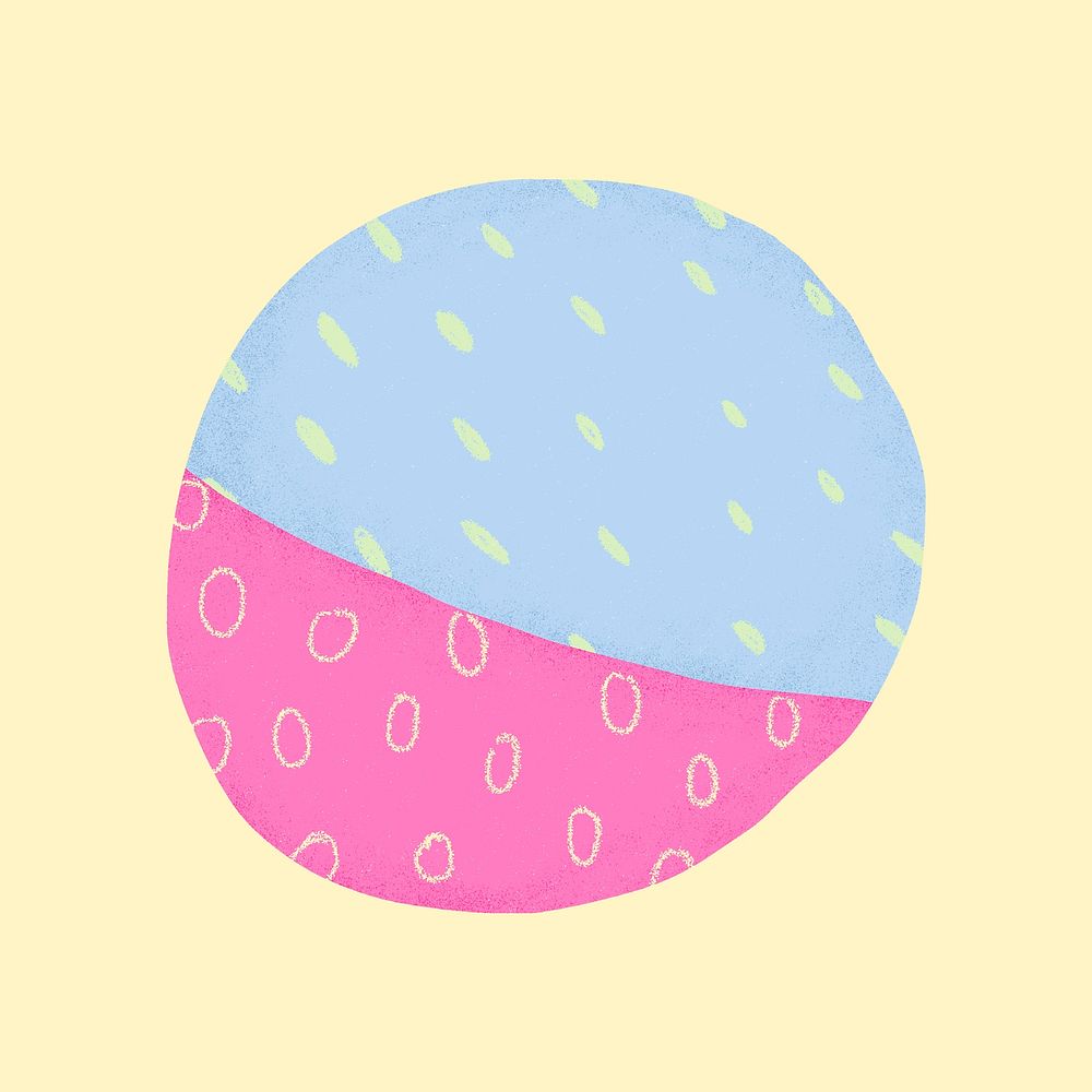 Cute circle clipart, bubble design psd
