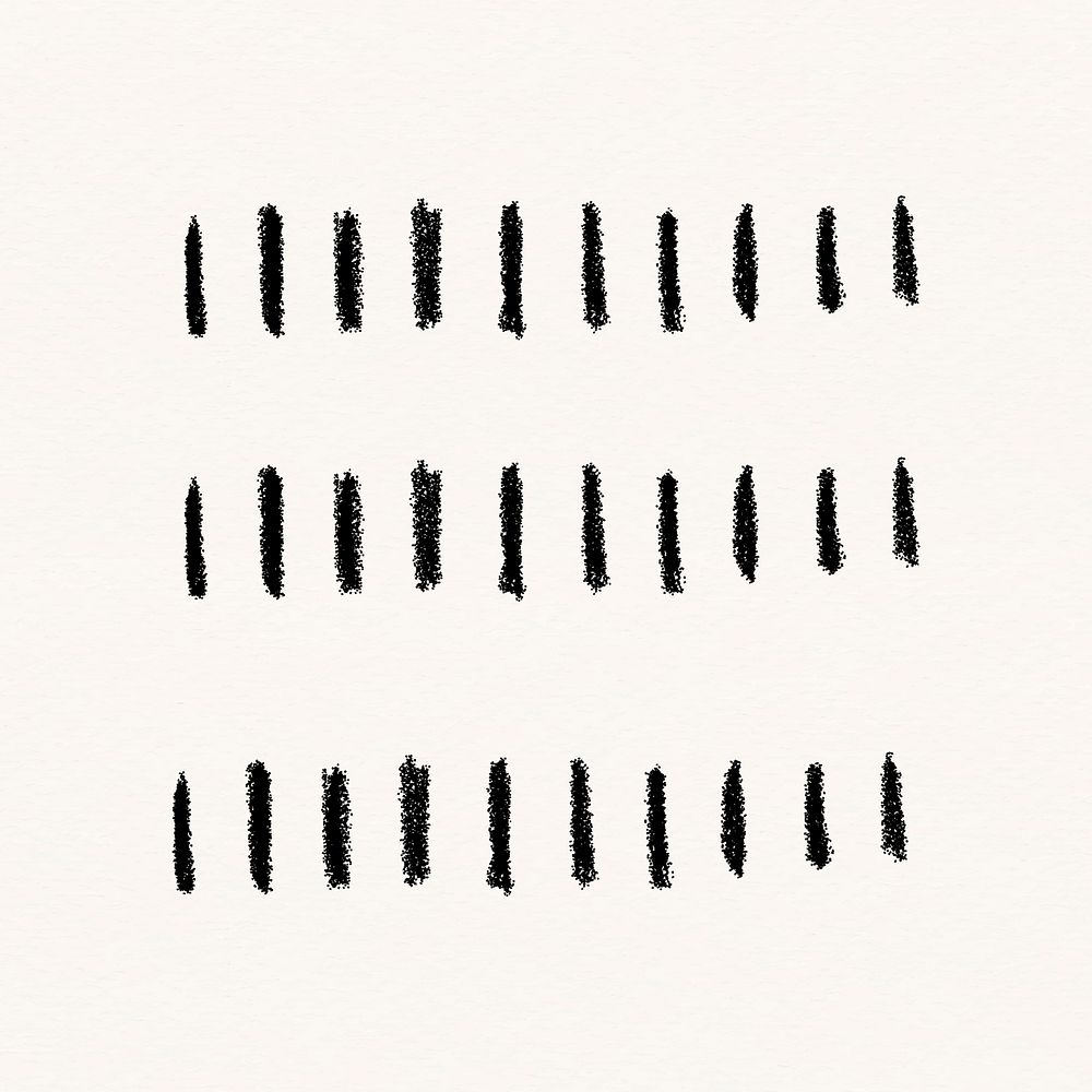 Chalk streak clipart, black abstract design psd