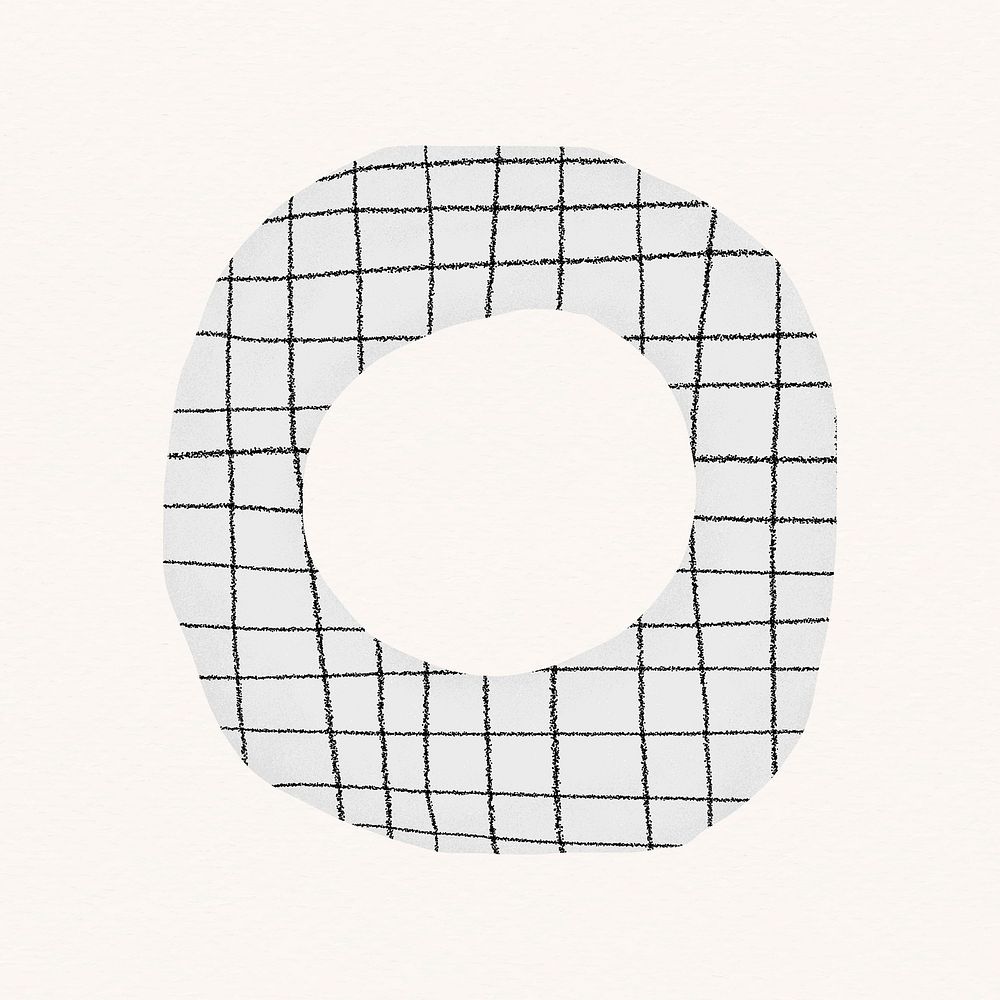 Circle clipart, black grid design vector