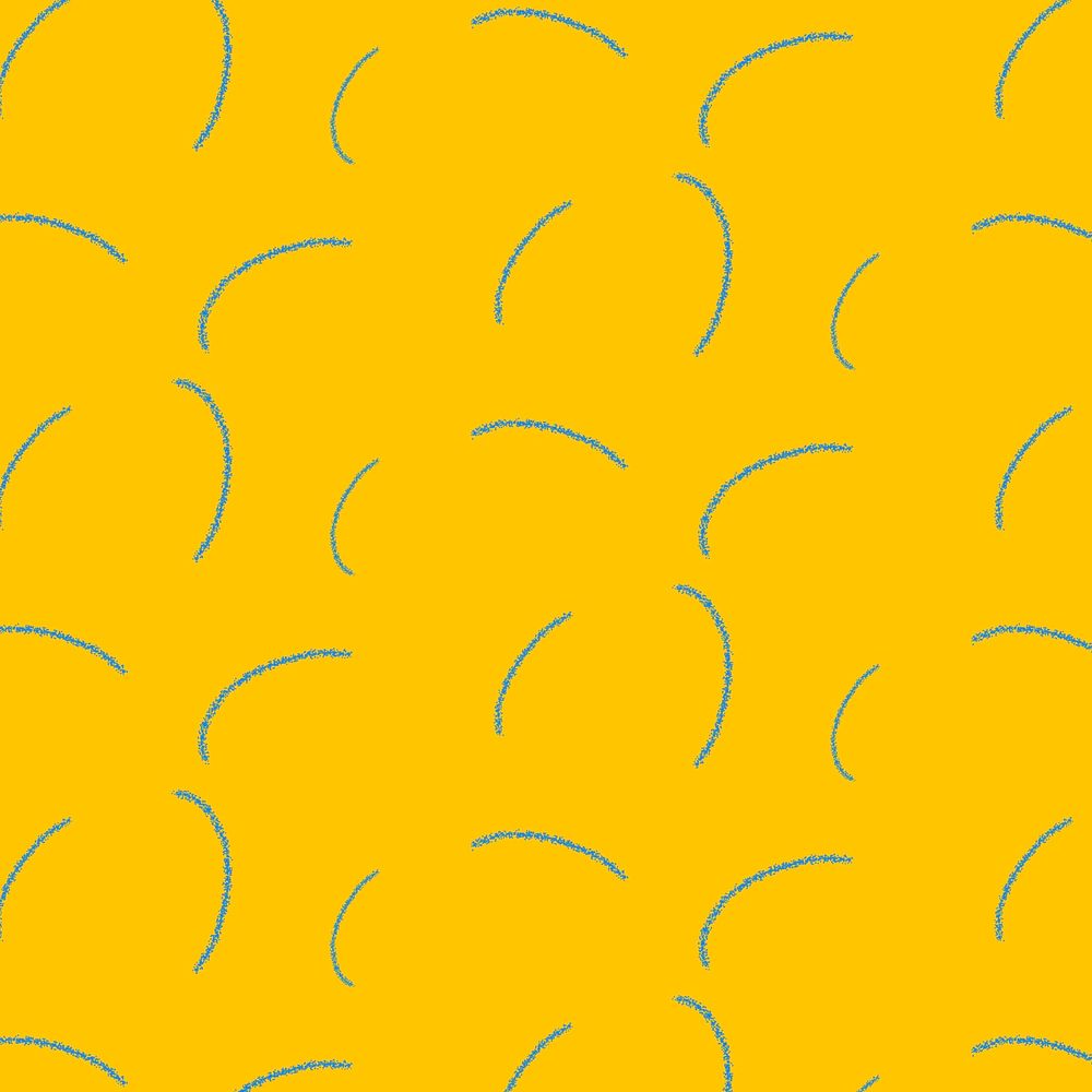 Blue scribble pattern, yellow background