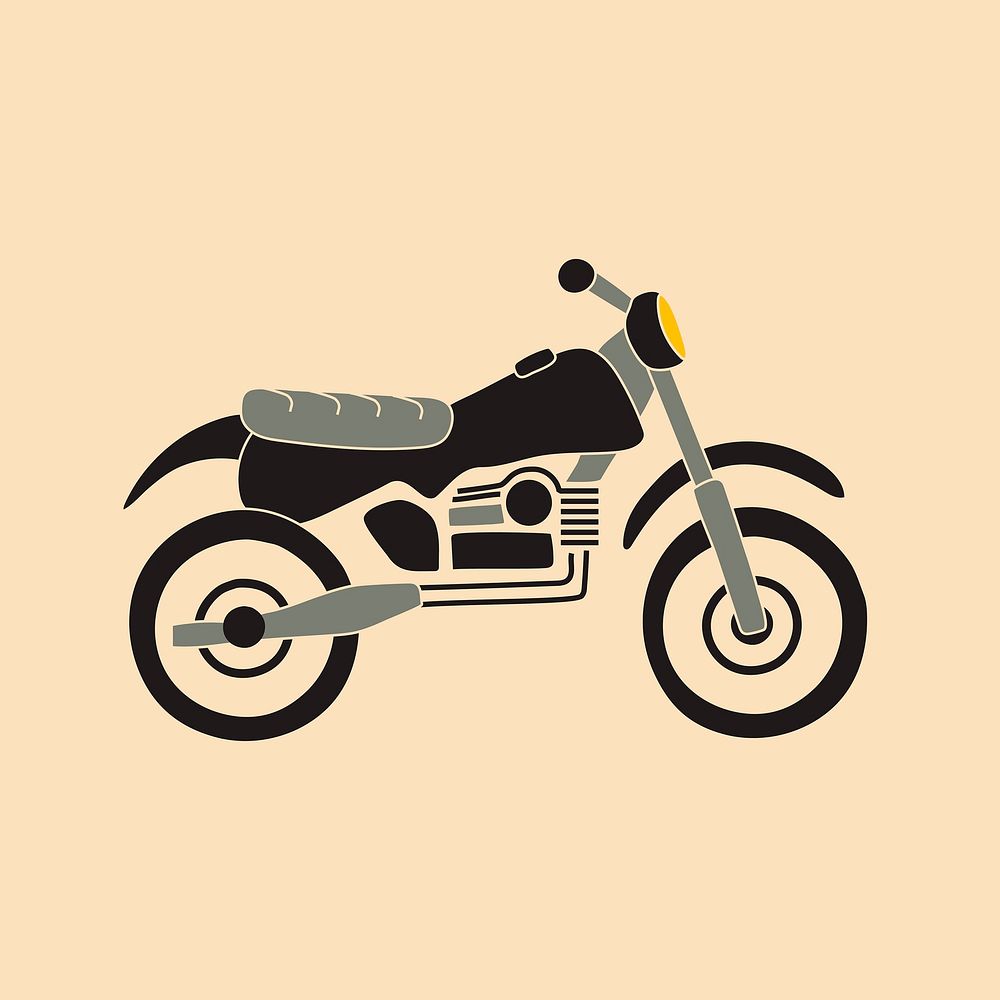 Vintage motorcycle sticker illustrations vector