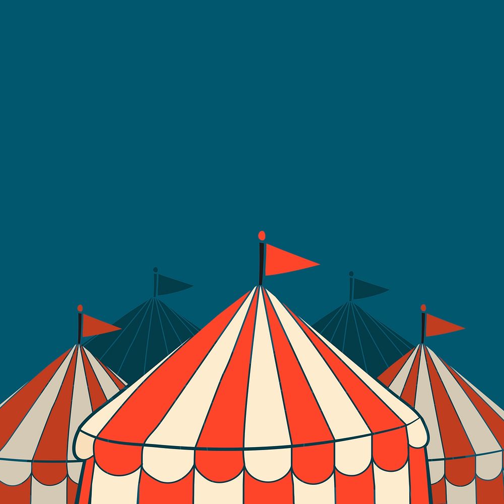 Circus tent background, retro design psd