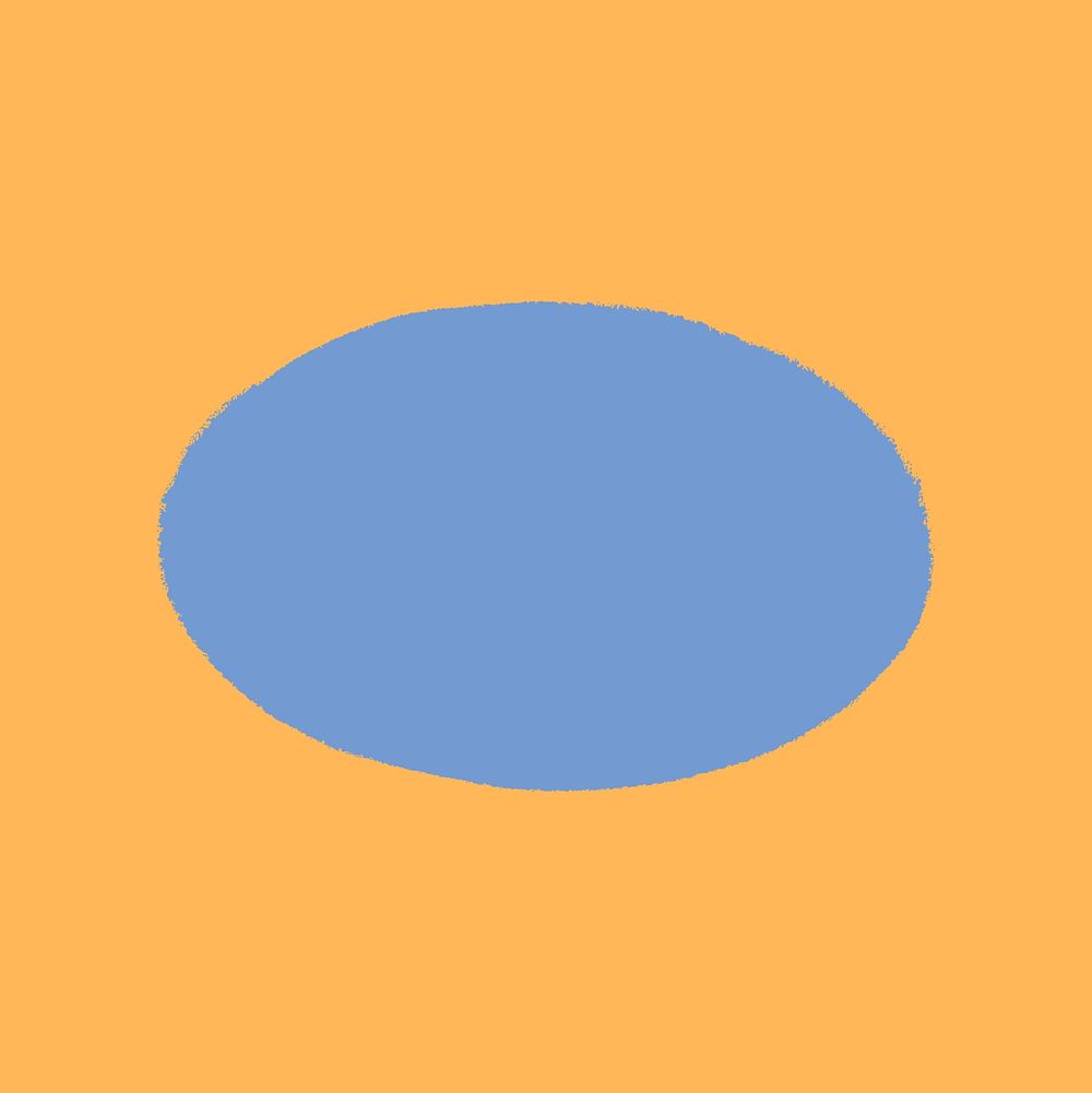 Oval shape sticker, blue geometric design vector