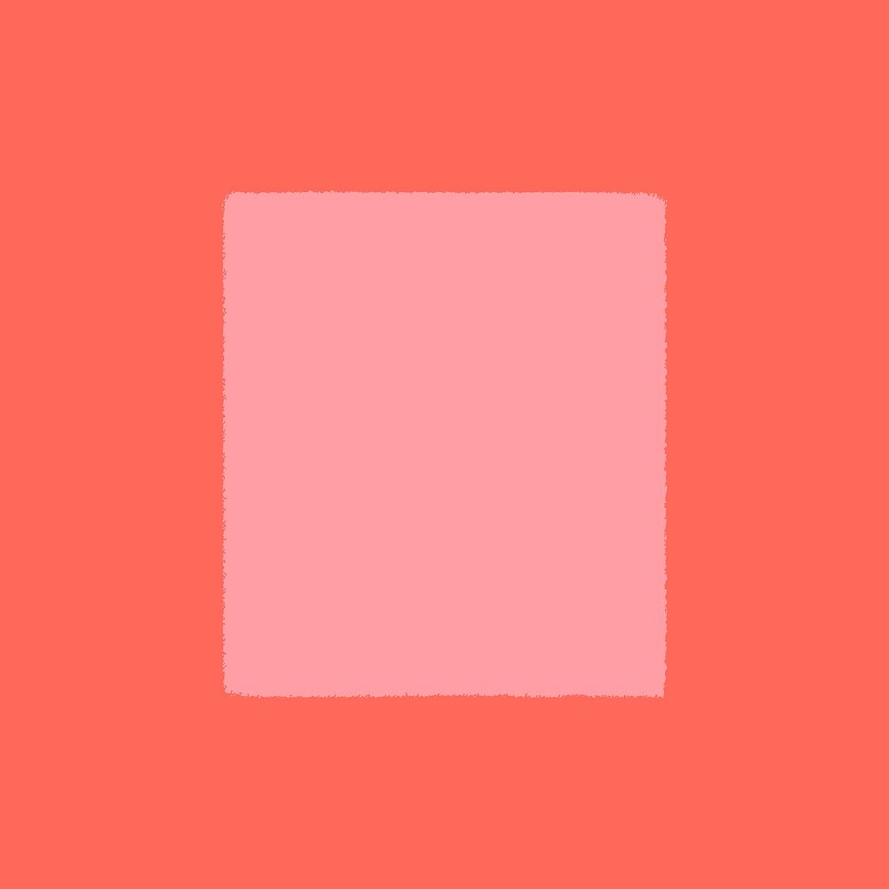 Red square shape clipart, geometric flat design vector