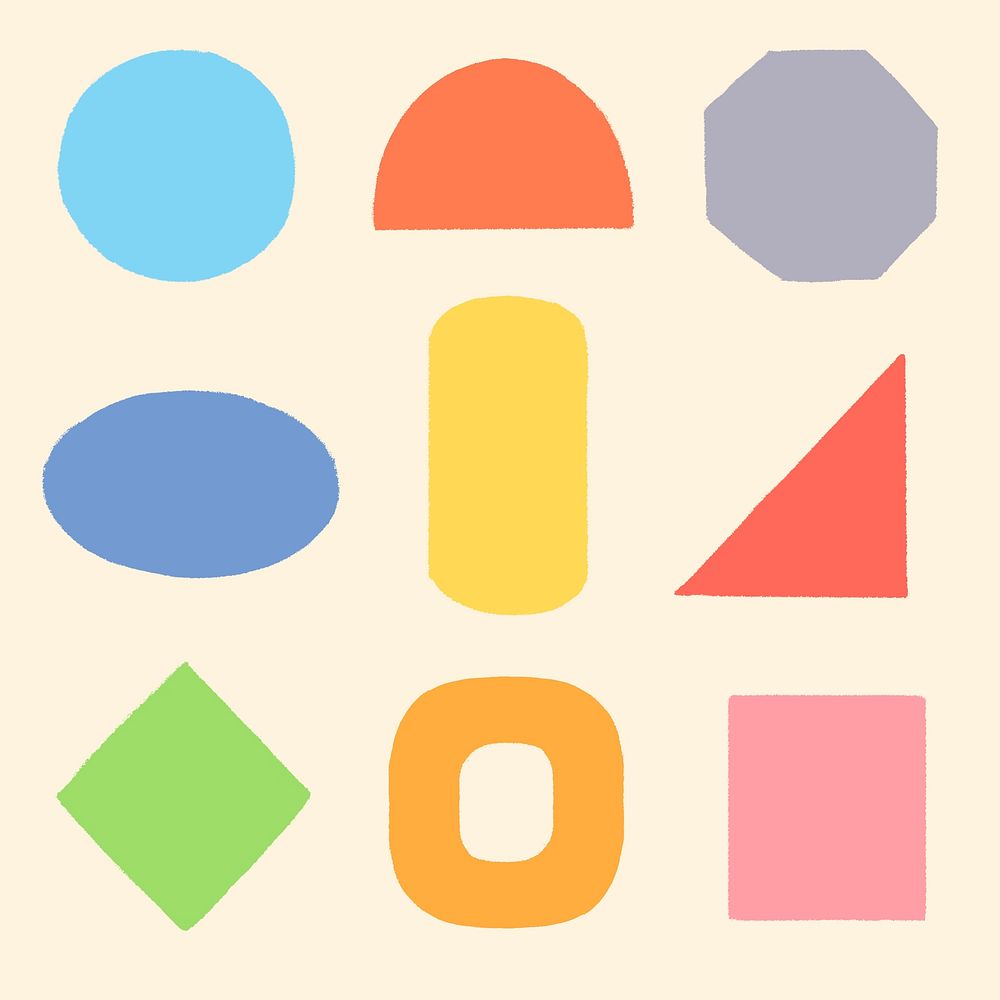 Colorful geometric badge sticker set vector
