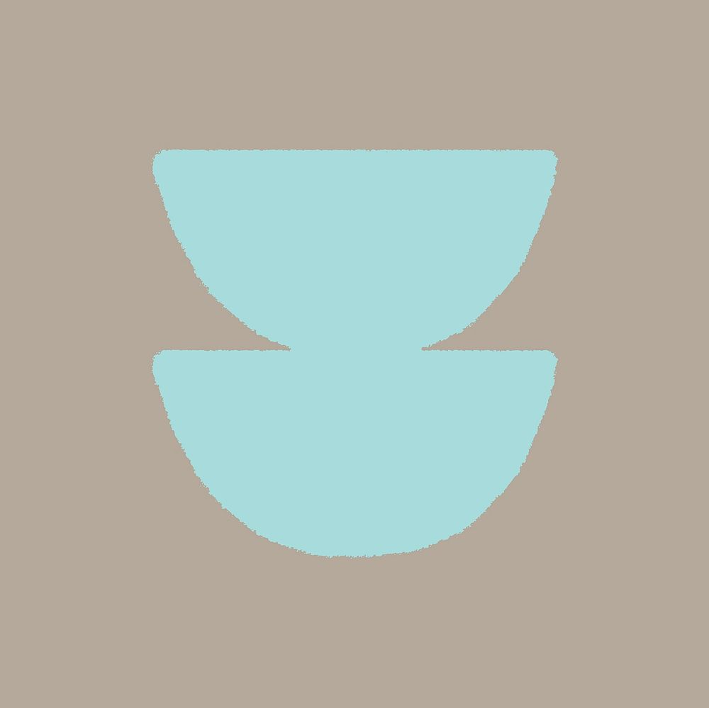 Blue semicircles, geometric shape, gray background