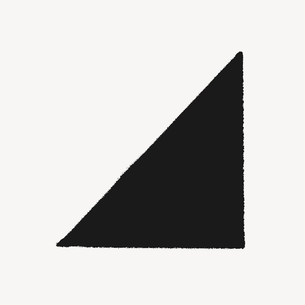Left triangle sticker, geometric shape psd