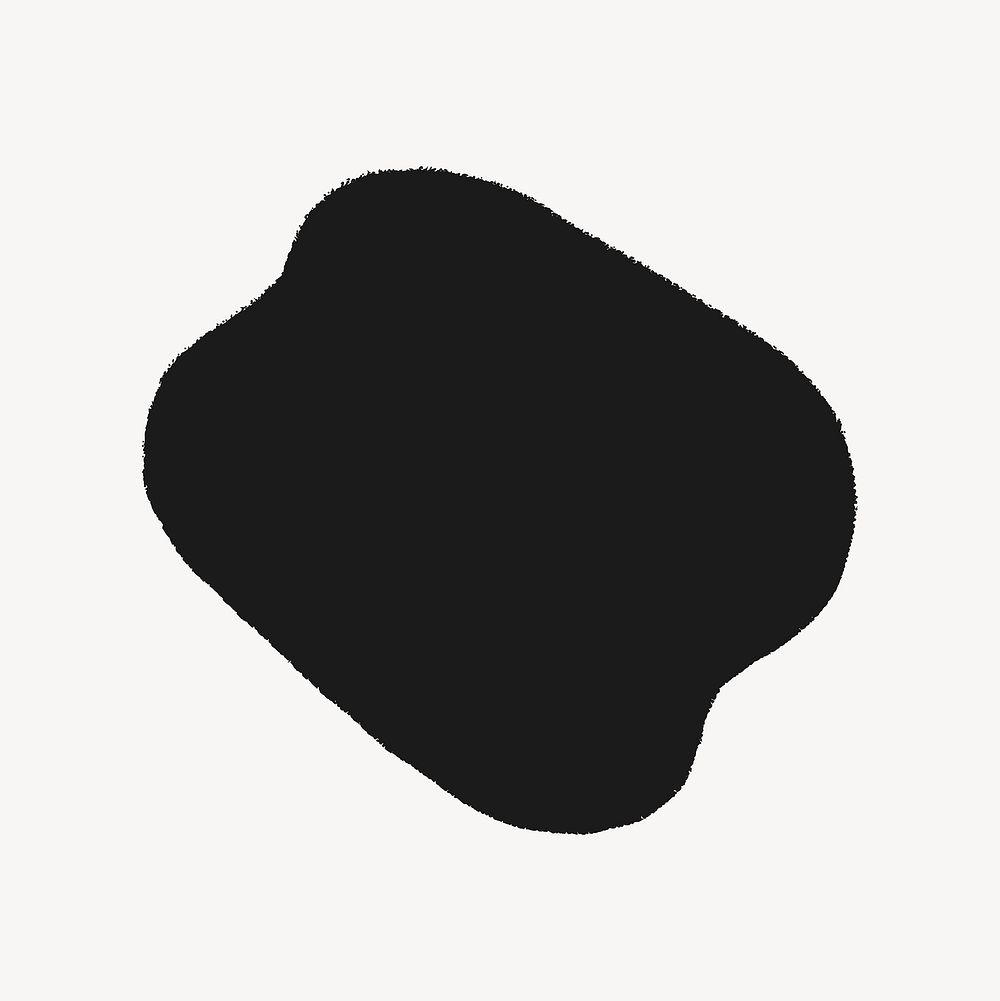 Abstract geometric shape sticker, black design vector
