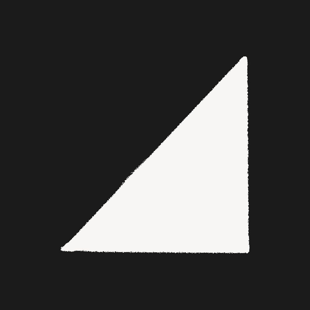Left triangle sticker, geometric shape vector