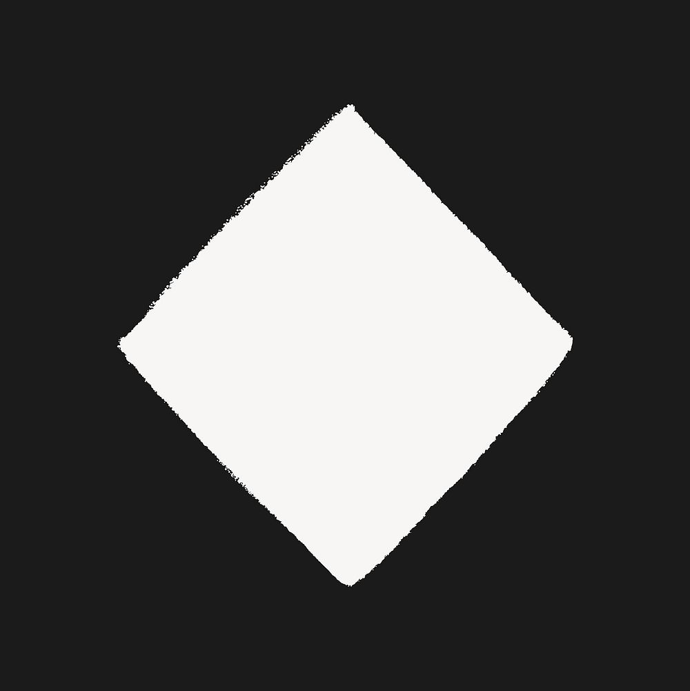 White square sticker, flat geometric shape vector