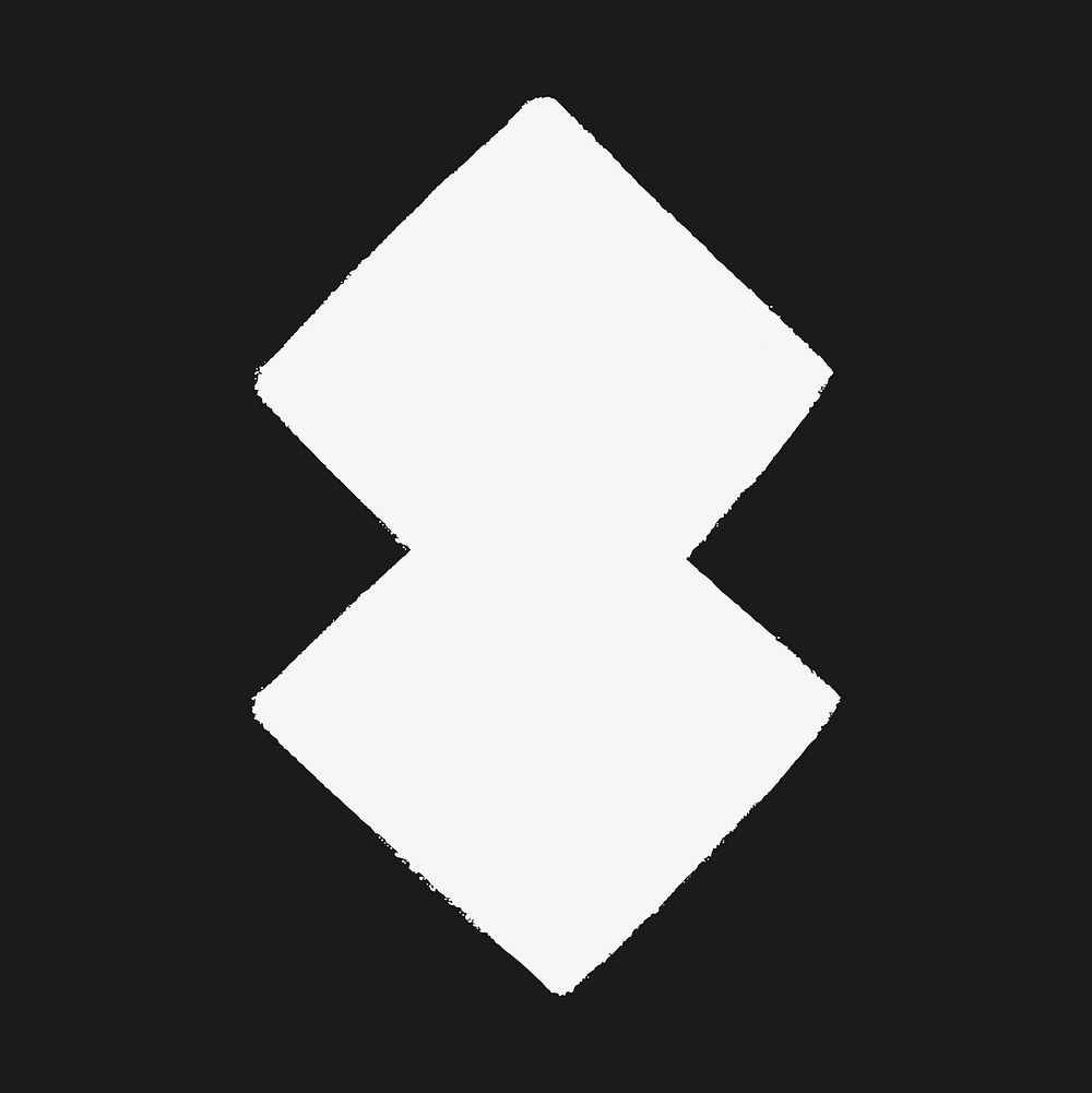 White abstract badge, geometric shape design