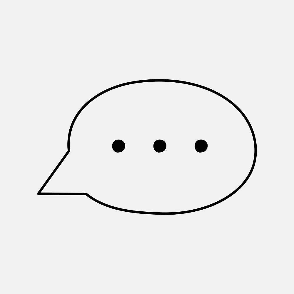 Speech bubble sticker, comic doodle vector