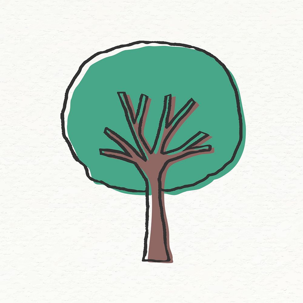 Elm tree collage element, nature design vector