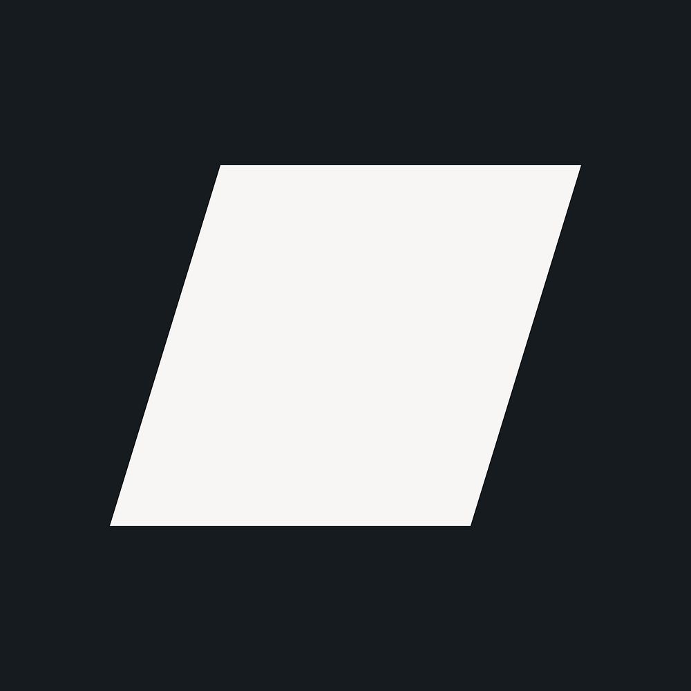 White slanted square element, simple Free PSD rawpixel