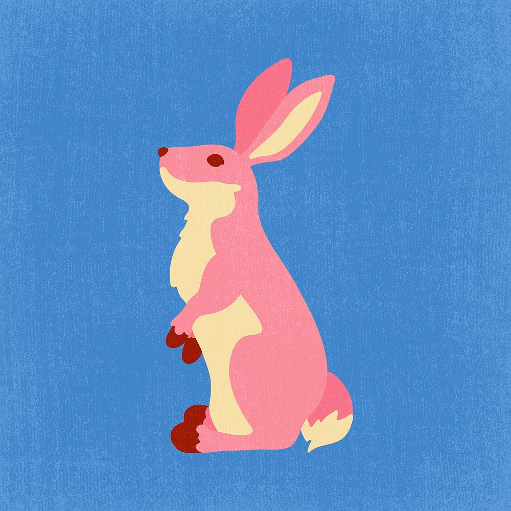 Bunny clipart, cute animal cartoon illustration psd