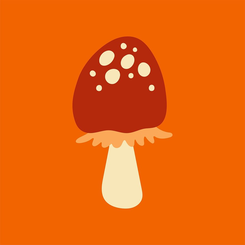 Mushroom clipart, aesthetic nature cartoon | Premium Vector - rawpixel