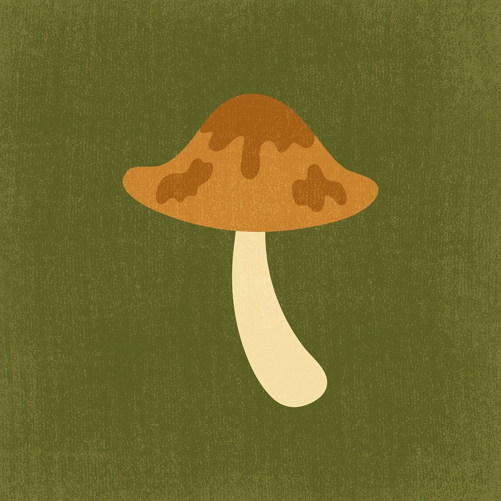 Mushroom clipart, aesthetic nature cartoon | Free Photo - rawpixel