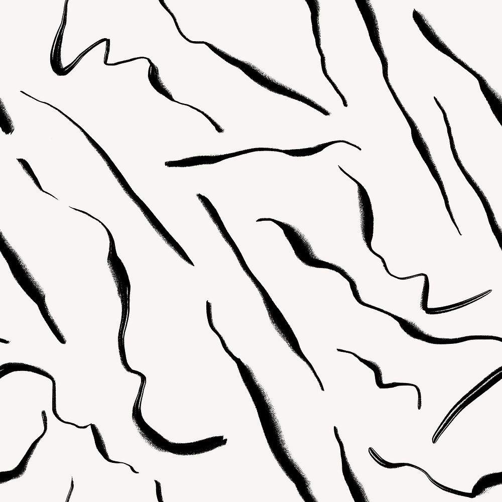 Scribble seamless pattern background, black brush strokes design psd