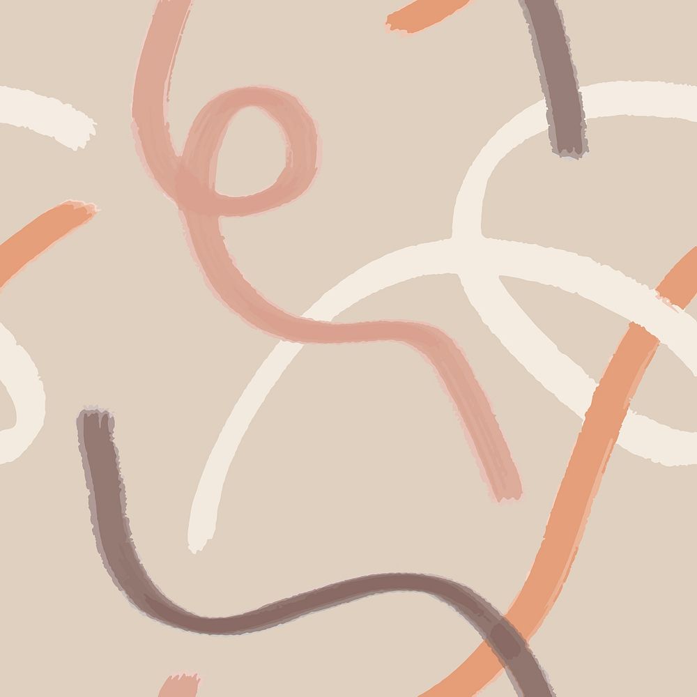 Memphis seamless pattern background, curl line design vector
