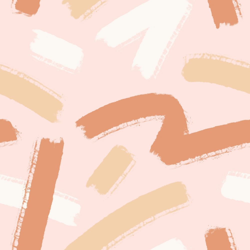 Pink Memphis seamless pattern background, brush strokes design psd