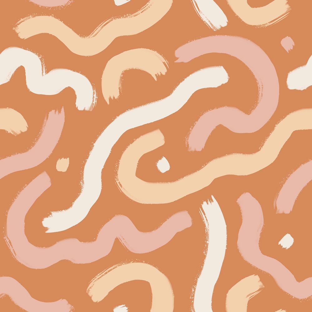 Memphis seamless pattern background, curl line design