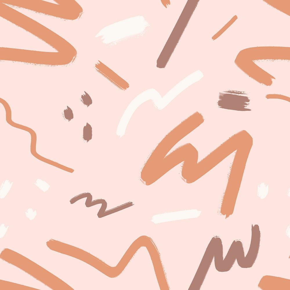 Pink Memphis seamless pattern background, scribble design