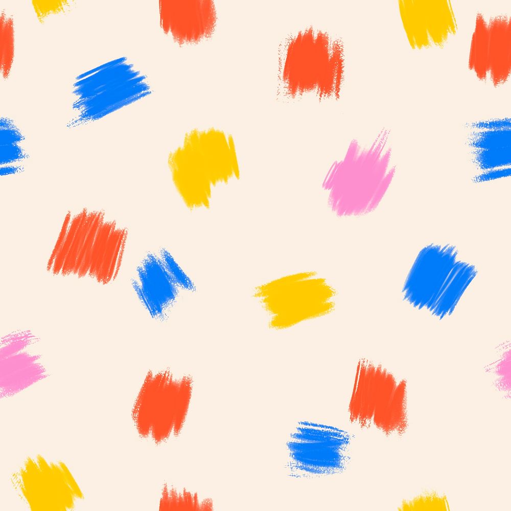 Brush strokes seamless pattern background, colorful design psd