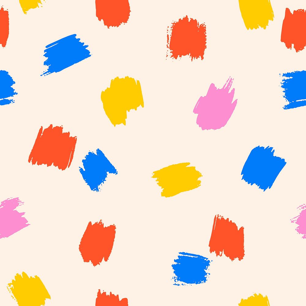 Brush strokes seamless pattern background, colorful design vector