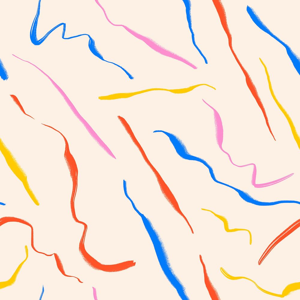 Memphis seamless brush pattern background, colorful design