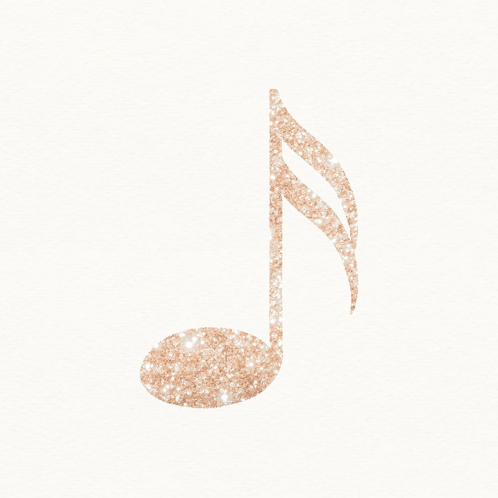 Aesthetic semiquaver clipart, musical note