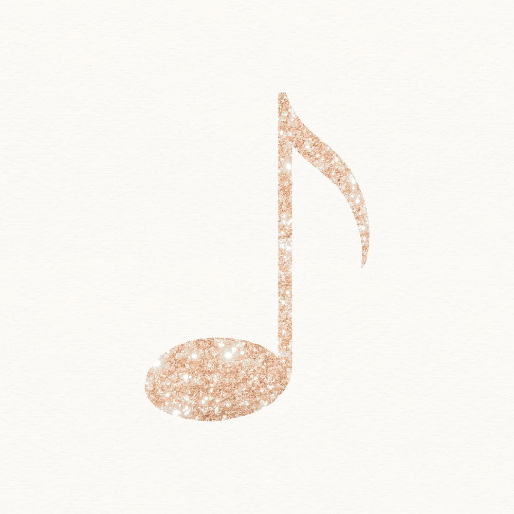 Aesthetic quaver clipart, musical note doodle