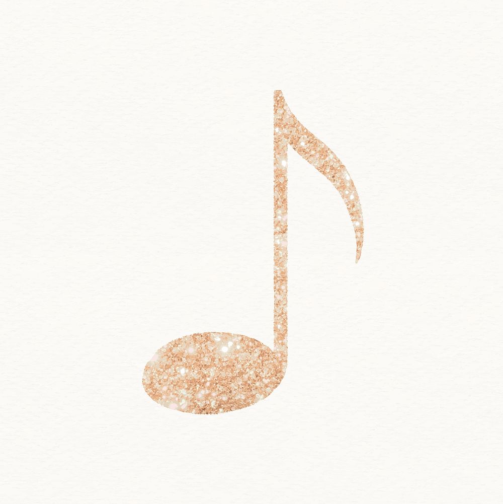 Aesthetic quaver sticker, musical note doodle vector